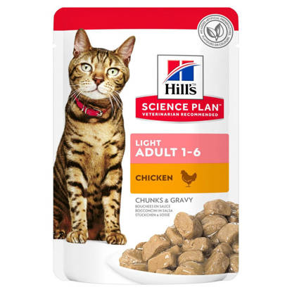 Picture of Hills Science Plan Light Cat with Chicken pouches 12 x 85g