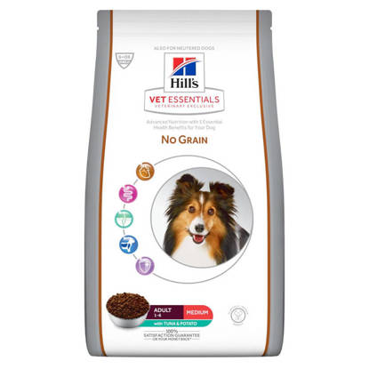 Picture of Hills Science Plan Vet Essentials Adult Medium Dog No Grain Tuna & Potato 10kg