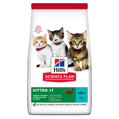 Picture of Hills Science Plan Kitten Dry Cat Food Tuna 6 x 300g