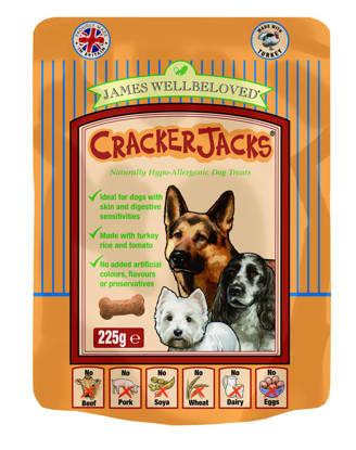 Picture of James Wellbeloved Crackerjacks (Dog) Turkey 6 x 225g
