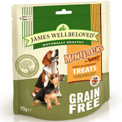 Picture of James Wellbeloved Minijacks (Dog) Cereal Free Turkey 10 x 90g